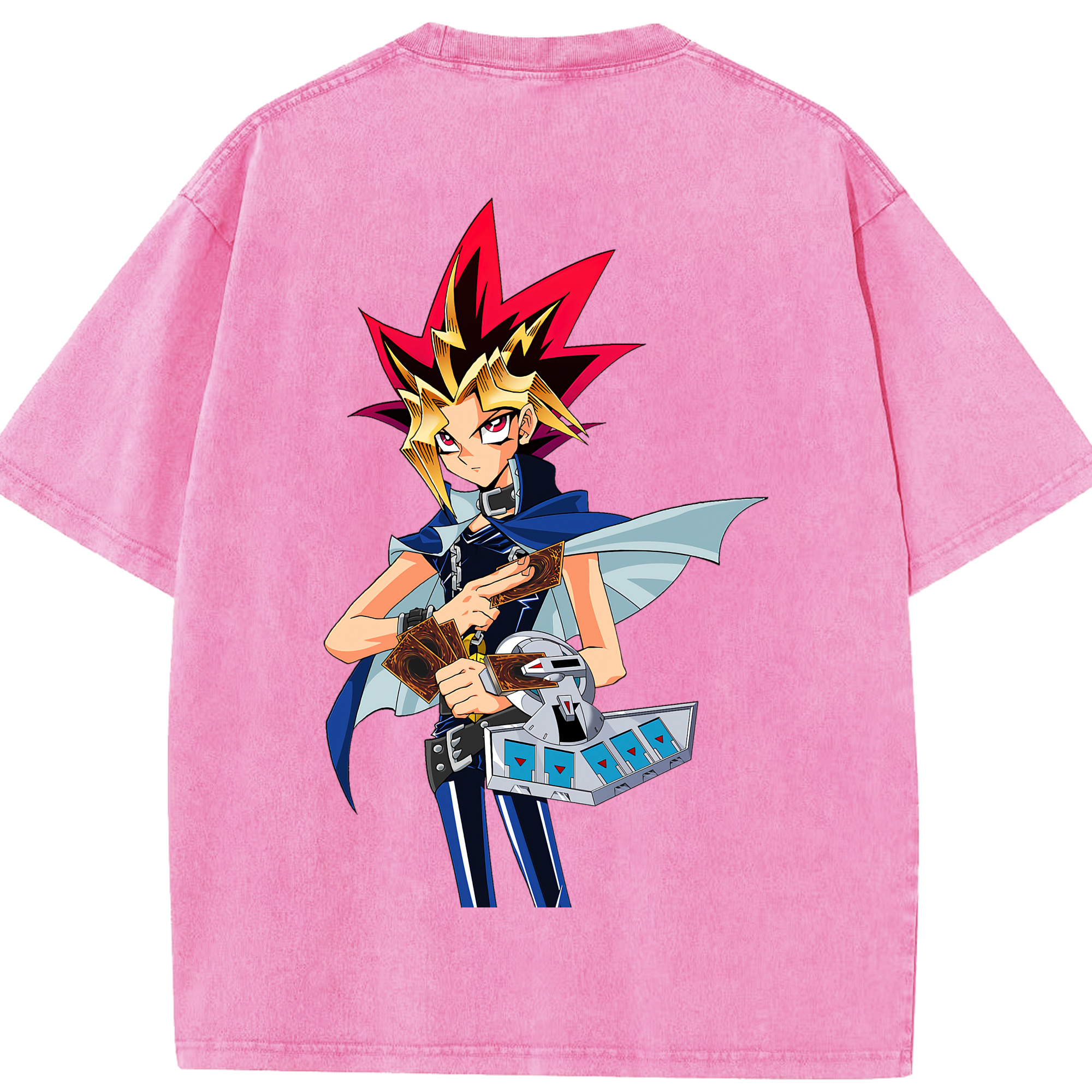 （画像用） 遊☆戯☆王 Yu-Gi-Oh! 綿100% ヴィンテージ風 半袖Tシャツ（背面プリント）